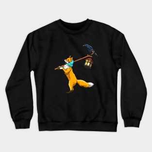 The Red Fox and Raven Crewneck Sweatshirt